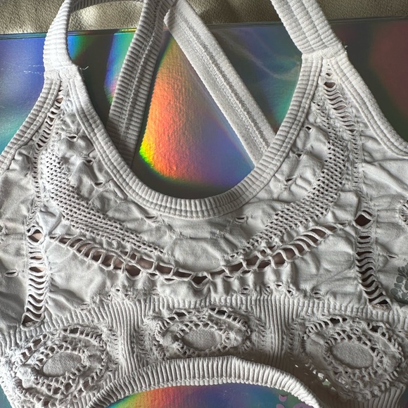 Free People / FP Movement Crochet My Way Bra XS/S White / nude - Picture 6 of 9